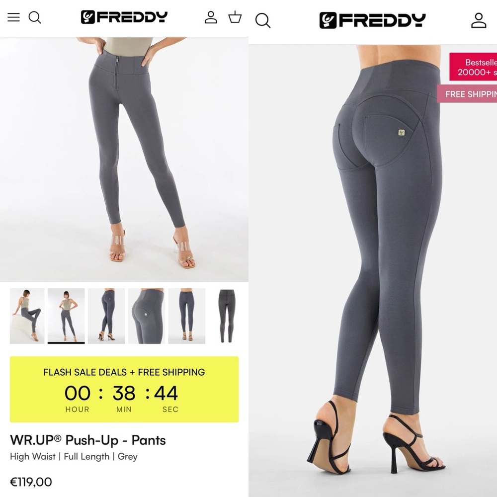 Freddy Women's WR.UP® Push-Up Leggings - Dark Gray